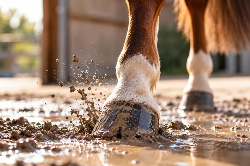 Gale de boue chez le cheval : la reconnaître, la soigner, la prévenir