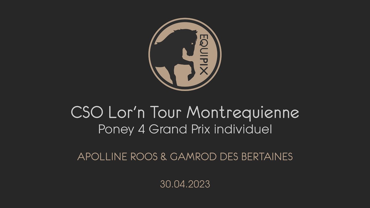 CSO Lor'n Tour Montrequienne - Poney 4  - Apolline Roos & Gamrod Des Bertaines - le 30.04.202